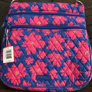 Vera Bradley Pink and Blue Quilted Crossbody Bag